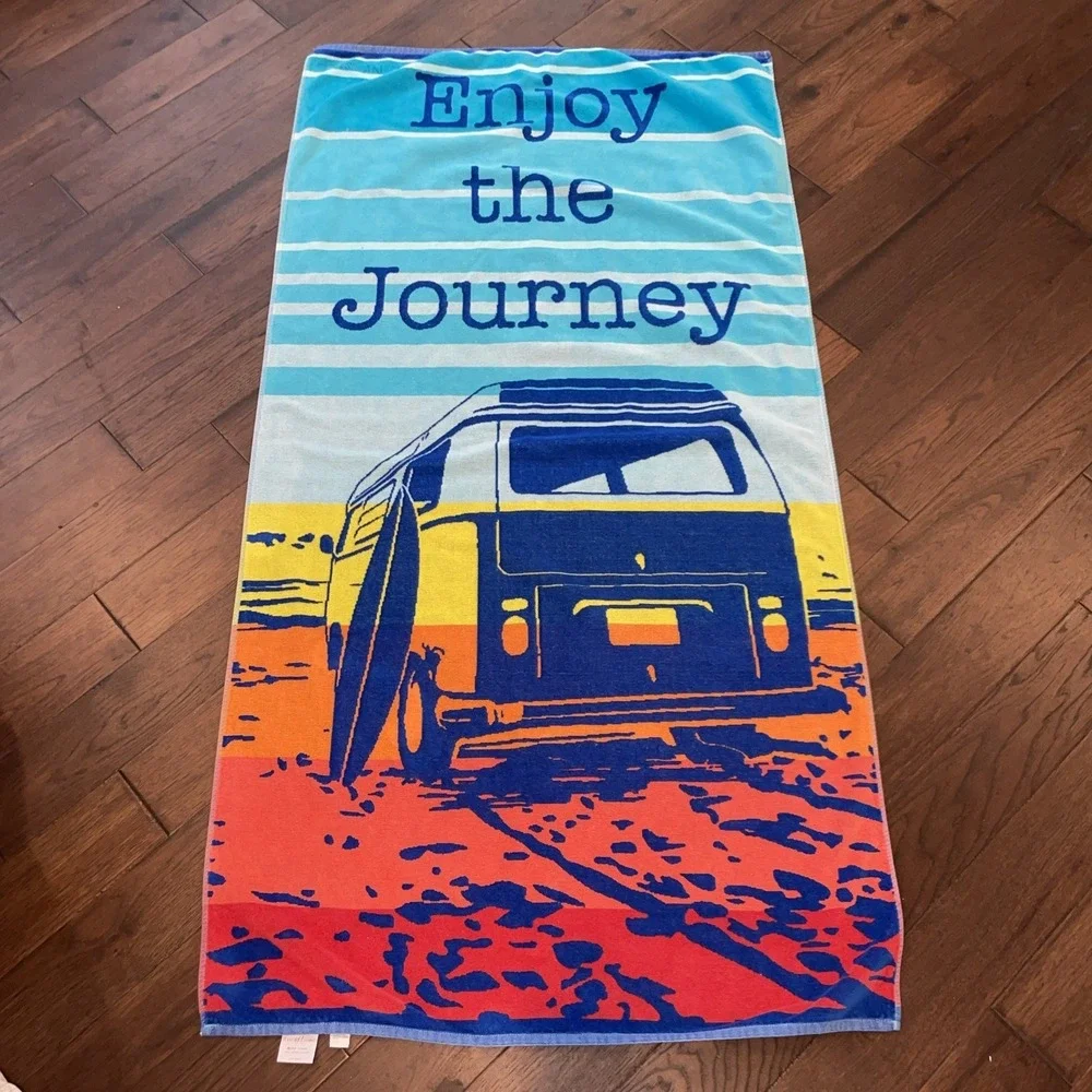 Vintage Resort Living Beach Towel Enjoy The Journey 36